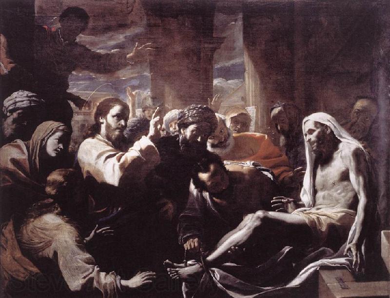 PRETI, Mattia The Raising of Lazarus  hfy Norge oil painting art